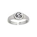 Sterling Silver Aum or OM Yoga Symbol Toe Ring or Pinky Ring