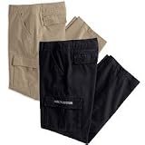 Harley-Davidson® Men's Cargo Pants. Classic cargo pant styling. 99036-08VM-Khaki; 99037-08VM-Black