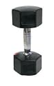 TKO 854RX-MC-12 SDS Rubber Encased HEX Dumbbell with 31mm Contour Handle - 12 Lbs - Black