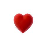Jibbitz Red Heart Button