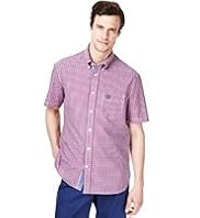 Blue Harbour Supersoft Pure Cotton Mini Gingham Checked Shirt