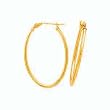14k Gold Oval Hoop Earrings