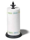 Spectrum Diversified 36510CAT Black Fleur De Lis Cast Paper Towel Holder