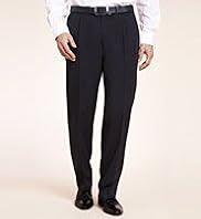 Big & Tall Active Waistband Crease Resistant Pleated Trousers