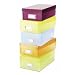 Plastic Organizer Boxes - Shoebox Design -Set of 5 (Multi) (3.75