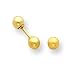 14k Reversible 4mm Ball Screw Earrings