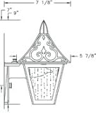 IMAGE OF Hanover Lantern B9913IRN St. Augustine Small 1 Light Outdoor Wall Light in Ironstone with Clear Seeded Acrylic Panels glass