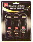Black liquid shoe shine polish 3pack
