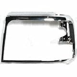 Left Driver Side Chrome Headlight Bezel Door 1992-1996 Ford Pickup Truck Bronco