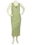 Plus Size Women's Linen Dress w/Keyhole Neckline and Side Slits