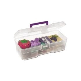 12" Akro-Mils Clear Craft Supply Box (Lot of 6)