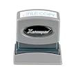 Xstamper One-Color Title Message Stamp, File Copy, Pre-Inked/Re-Inkable, Light Blue (1821)