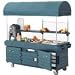 Camkiosk Cart, With 4 Pan Wells And Canopy, 85-1/8 Camkiosk Cart, With 4 Pan Wells And Canopy, 85-1/8