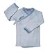 Sckoon Organic Cotton Kimono Layette Top Blue - Size 3-6 Months