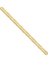 14k Gold 4.5mm Concave Anchor Chain 9 Inches