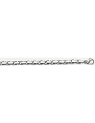 7mm 14k Fancy White Gold Link Bracelet 7"