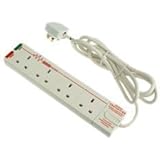 Masterplug SRG42 4 Gang Surge Protected Extension Lead 2m 13 Amp Fused