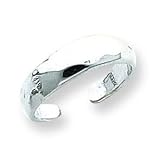 Sterling Silver Solid Polished Domed Toe Ring