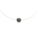 Gemshine MK-Perlen Kette *Tahiti Grau* 12mm 585 Gold