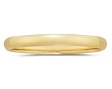 3 mm Plain Domed Comfort-Fit Women's Wedding Band in 14k Yellow Gold