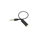 PCMICROSTORE brand Apple iPhone Black 3.5mm Earphone Headphone 3" Inch Extension Adapter (Allow use of non-oem headphone with this adapter)