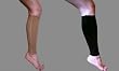 Large Black Calf and Shin Brace With Compression Support