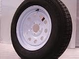 14″ White Mod Trailer Wheel with Radial ST205/75R14 Tire Mounted (5×4.5) bolt circle