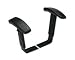 Interval Series Optional Adjustable T-Arms, Black, Padded Leather Armcaps AELIN49AKC10B