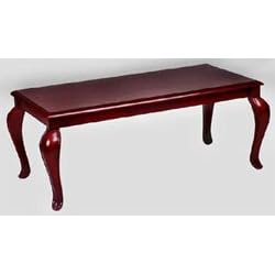 Mahogany Finish Queen Ann Traditional Coffee Table By Office Star
