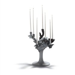 Lladro Porcelain Naturofantastic Multi Candleholder Gray