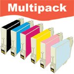 A set of 6 Compatible Ink Cartridges for EPSON Stylus Photo R265 R285 R360 RX560 RX585 RX685 TO801 TO802 TO803 TO804 TO805 TO806 TO807 100% compatible and guaranteed to work by Free Ink