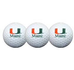 Team Effort Ncaa Miami Hurricanes - Golf Ball 3 Pack