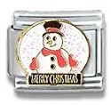 Clearly Charming Snowmans Snow Globe Merry Christmasn Christmas Holiday Theme Italian Charm