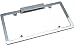 License Plate Frame Deluxe Chrome Plated Cast Steel 4 Hole Design w/Light