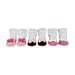 Dimples Shopping on the Square Three Pairs Bow Flat Socks, 0-12 Months