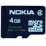 Nokia High Speed 4GB MicroSD MicroSDHC Micro SDHC Class 6 Memory Card 4 GB with free SD adaptor