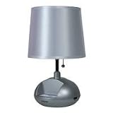 iHome 1 Light Silver Accent Lamp w/ Dock and Speakers - iHL64- Silver