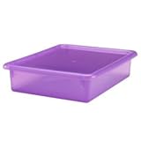 IMAGE OF Kids Storage Containers: Kids Colorful See - Through Stackable Box, Purple 3.5