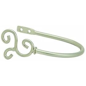 Home Impressions Drapery Hold Backs, NICKEL SCROLL HOLDBACK