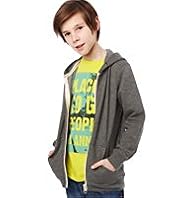 Zip Through Hooded Sweat Top