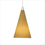 IMAGE OF Cone III One Light LED Pendant in Satin Nickel Shade Color: Opal, Mounting Type: Two-Circuit Rail