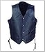 Leather Vests Men's Leather Motorcycle Gun Holster Vest with Side Laces MV104 Image