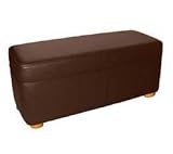 Almond Microsuede Medium bench with 10  Queen Ann legs