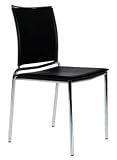 Fly Leather Dining Chair - Set 4-Tan LeatherChrome