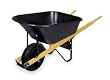 Westward 2MVU7 Wheelbarrow, Cap 6 Cu-Ft, Poly-Resin