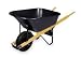 Westward 2MVU7 Wheelbarrow, Cap 6 Cu-Ft, Poly-Resin