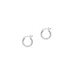 925 Sterling Silver 1/4 Inch Diamond Cut Hoop Earrings