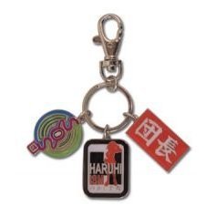 HARUHI TRIPLE CHARMS METAL KEYCHAIN
