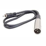 HOSA XLR (M) - RCA, 5ft.* THESE UNBALANCED CABLES ARE WIRED PIN-2-TO-TIP, PINS-3&1-TO-SLEEVE (GND).