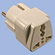 Universal Power Adapter to European(EU) Grounded CE "Schuko Plug"